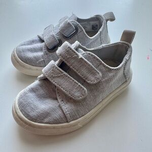 TOMS Light Gray Toddler Canvas Shoes